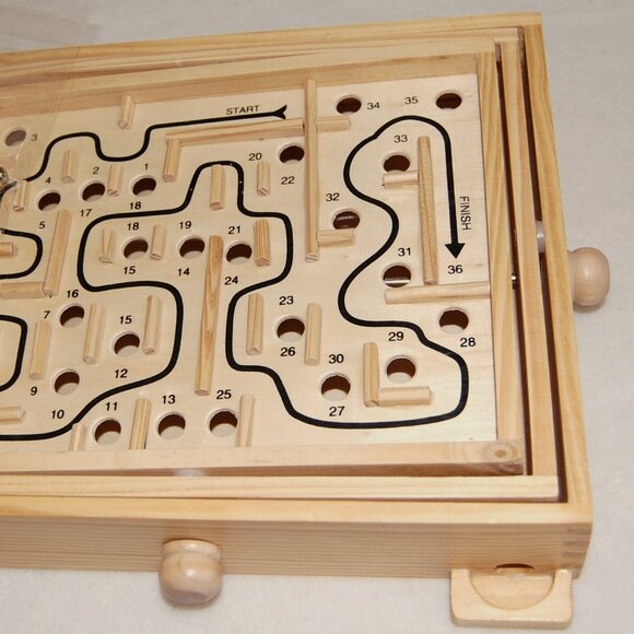 NIB Wooden Labyrinth Game - Picture 4 of 12